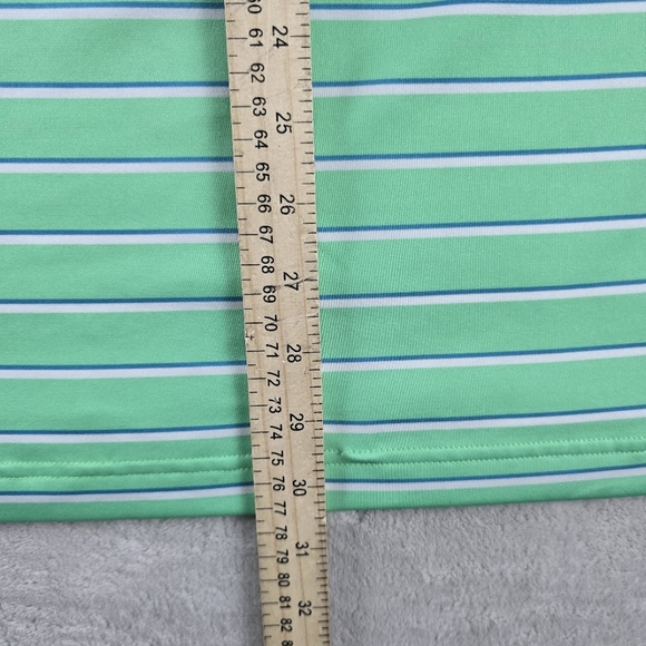 Under Armour Golf Men's XL Polo Shirt Loose Green Striped - Picture 6 of 7